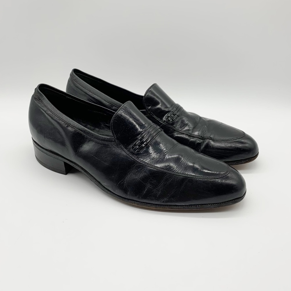 Florsheim Leather Slip On Loafers in Black Size 8.5D